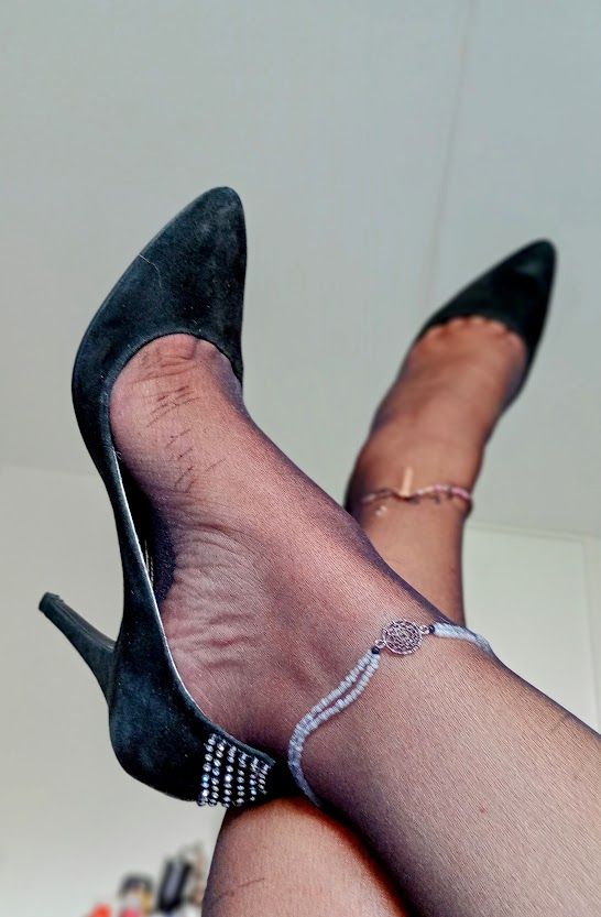 High Heels mit Glitzer Steinen